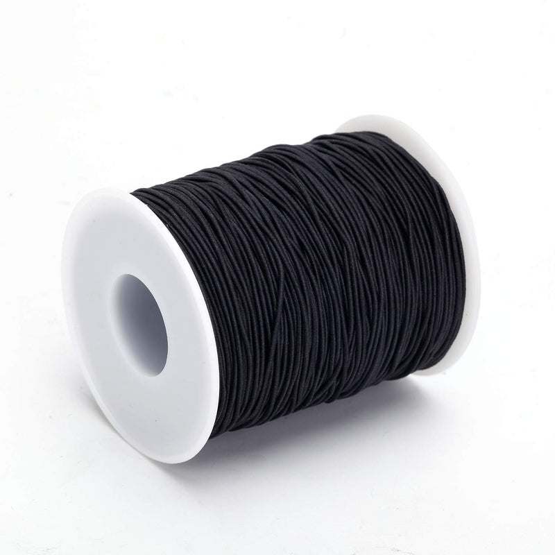 Senkary 0.8 mm Elastic String Cord Stretchy Bracelet String Beading Thread for Jewelry Making and Bracelet Making, 109 Yards, Black - Image 2